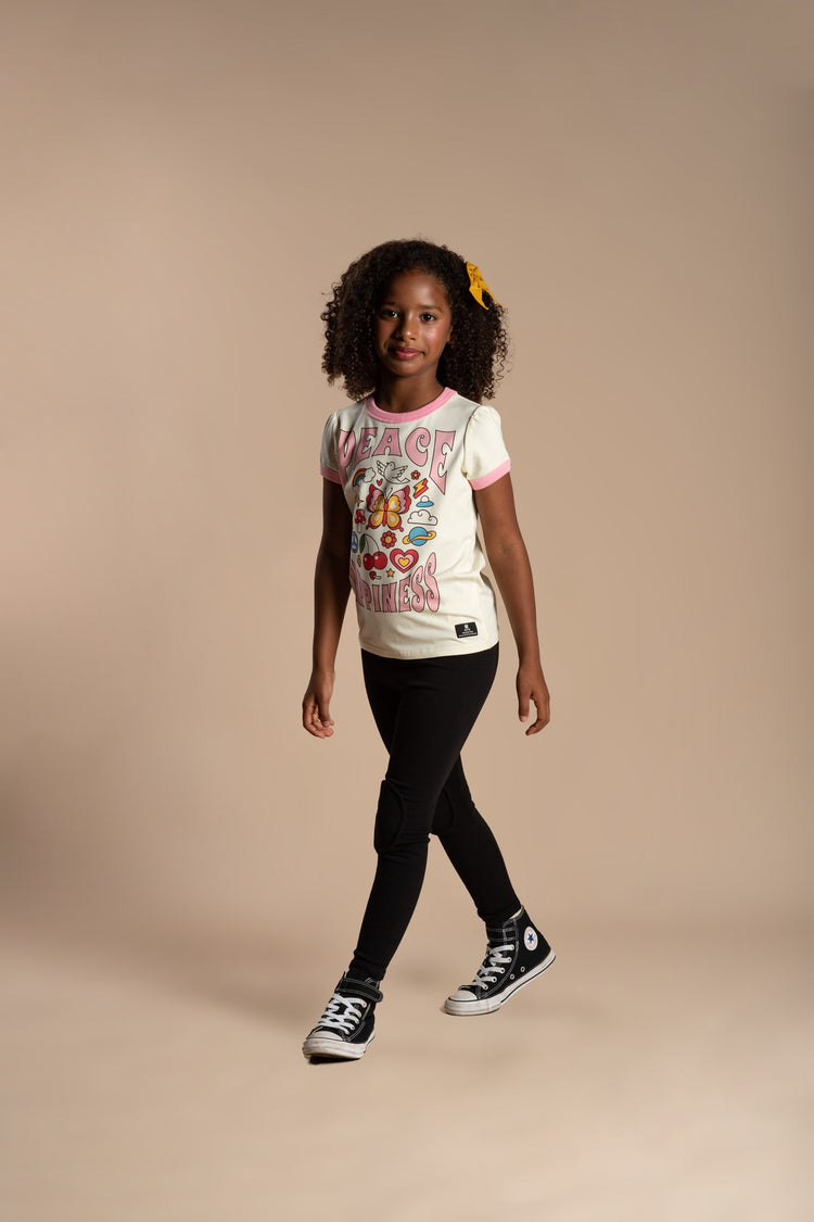 Rock Your Kid Knee Patch Tights - Black (Size 2-12)