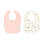 ALL4ELLA Roll Neck Bib 2pk - Pink Flower