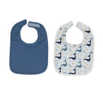 ALL4ELLA Roll Neck Bib 2pk - Whales