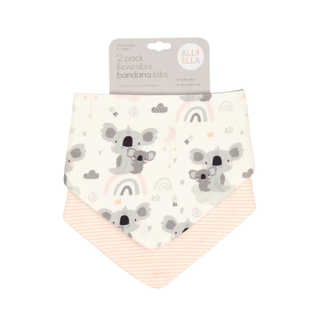 ALL4ELLA Bandana Bibs 2pk - Koala