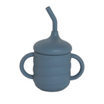 ALL4 ELLA Silicone sippy cup - Slate Blue (with straw)