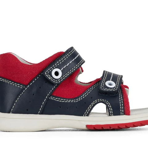 CLARKS KURT IN NAVY/RED (SIZE EU 20-31)