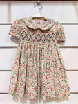 Meleze Hand Smocked Dress Short Sleeves Meadow Rose 6M-8Y