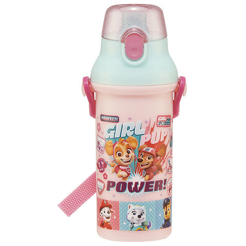 Skater One-Touch Transparent Bottle 480ml Antibacterial- Paw Patrol Girls Pups