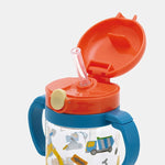 Skater folding straw mug with double handles and shoulder strap- Working vehicle