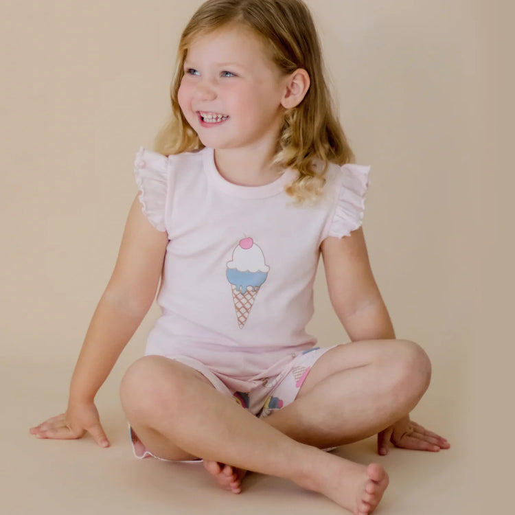 Marquise Ice Cream Frill Sleeve Pyjamas