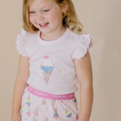 Marquise Ice Cream Frill Sleeve Pyjamas