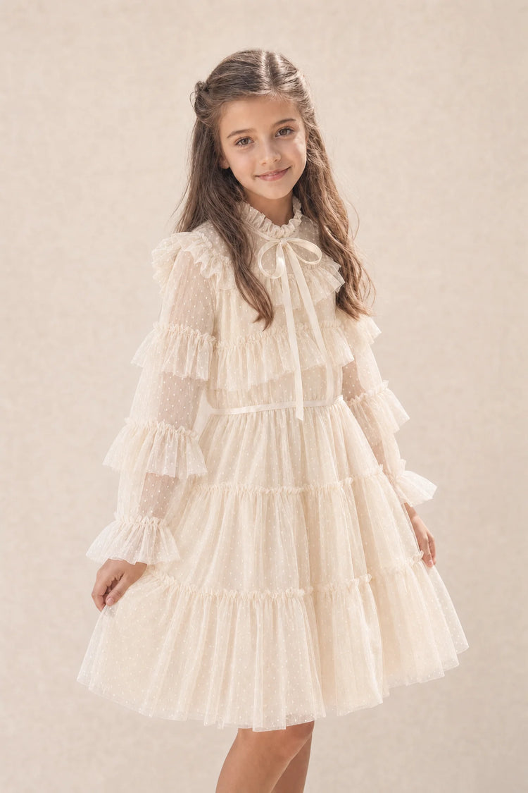 EllieEllie Amelie Long Sleeve Tulle Girl Dress