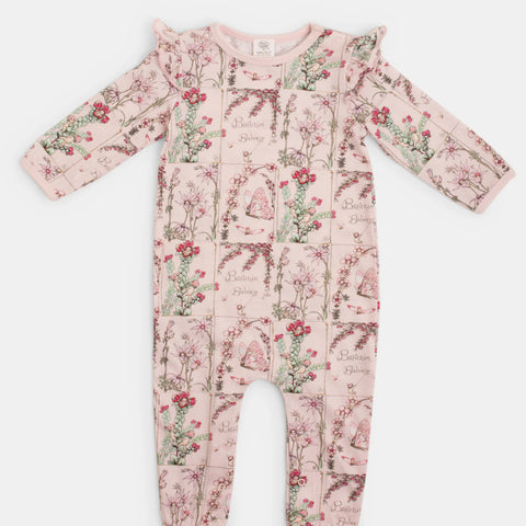 May Gibbs x Walnut May Gibbs Scout Frill Onesie - Floral Babies size:1