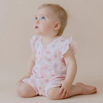 Marquise Seascape Flutter Sleeve Romper