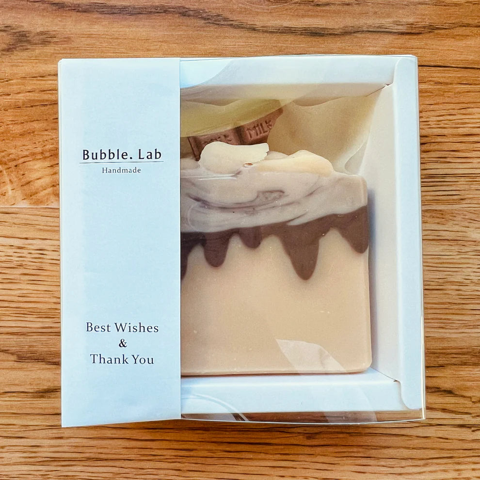 BUBBLE.LAB Artisan Chocolate Cake Cold Process Handmade Soap