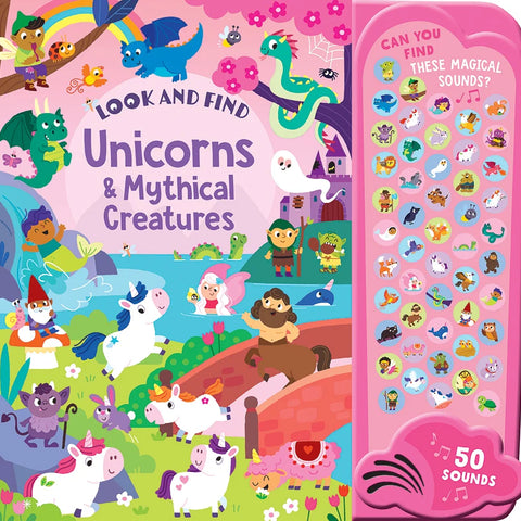 Look and Find - 50-Button Mega Sound Book - Unicorns & Mythical Creatures