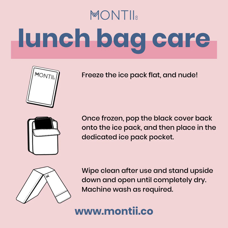 MontiiCo Large Lunch Bag- Ripple Camellia