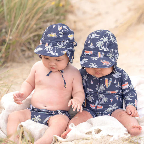 Toshi Swim Baby Flap Cap Classic/Surf Twilight