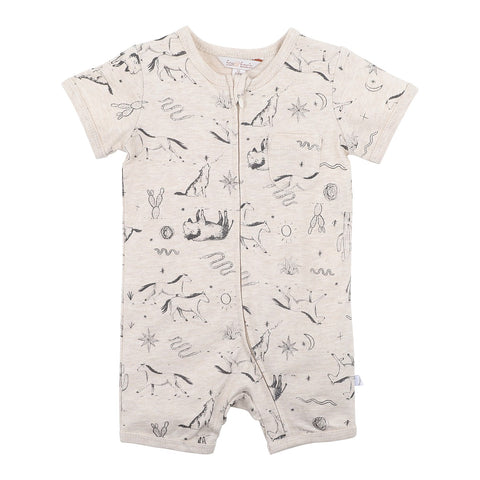 Fox & Finch Arizona Print SS ZIP Romper