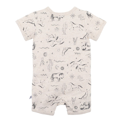 Fox & Finch Arizona Print SS ZIP Romper