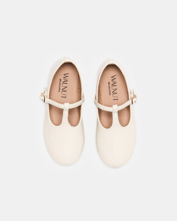 Walnut Audrey Mary Jane - Cream Neutral