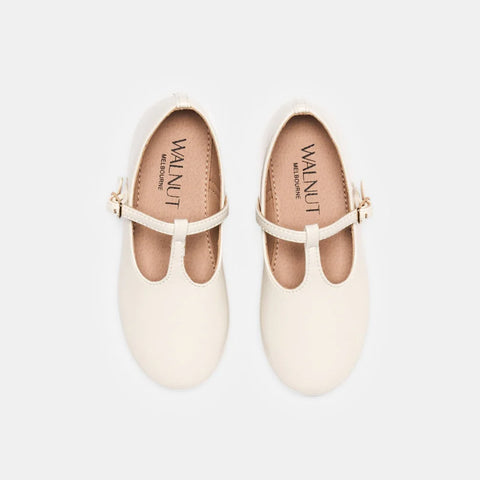 Walnut Audrey Mary Jane - Cream Neutral