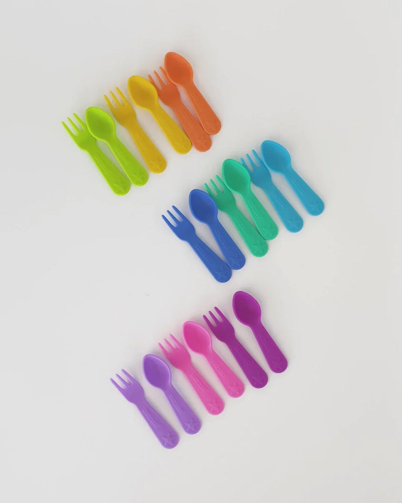 Lunch Punch Fork And Spoon Set - Burst