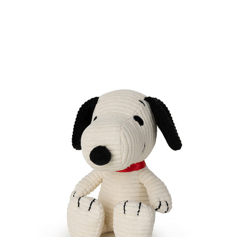 Snoopy Sitting Corduroy Cream in display - 12 cm - 5