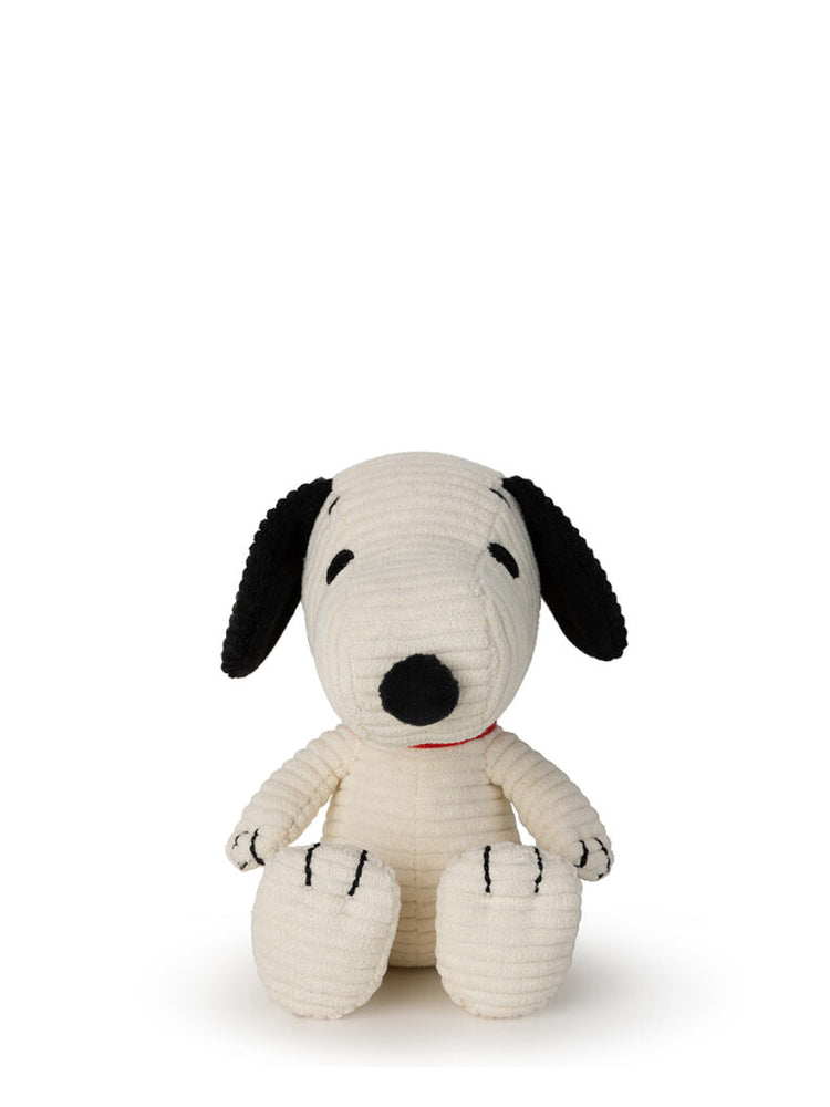 Snoopy Sitting Corduroy Cream in display - 12 cm - 5