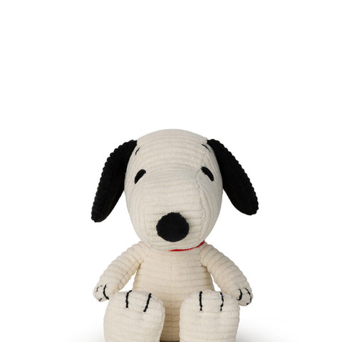 Snoopy Sitting Corduroy Cream in display - 12 cm - 5