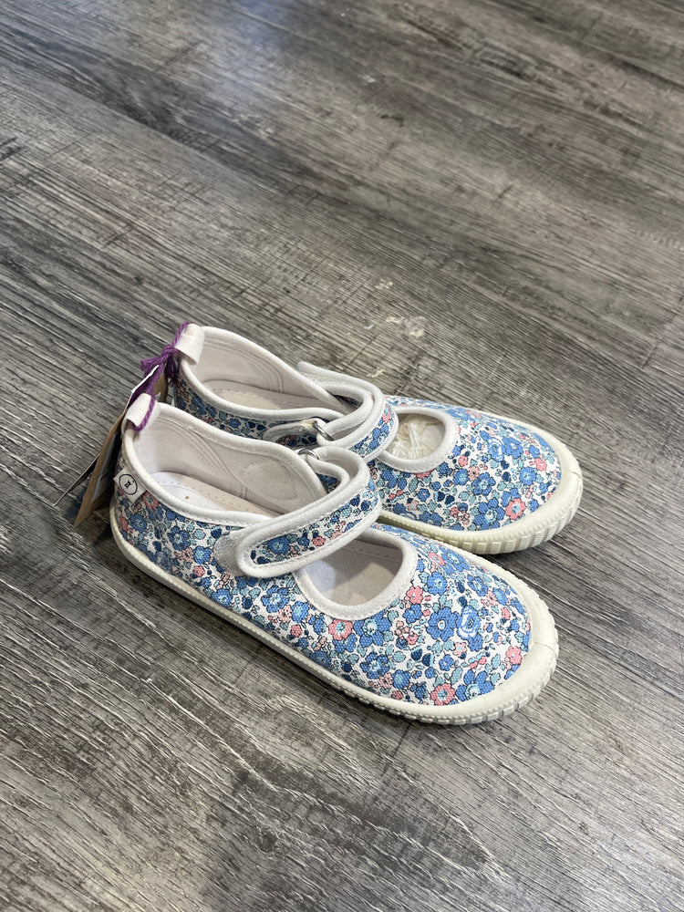 Walnut Liberty Fabric Mary Jane Canvas - Rainbow Floral