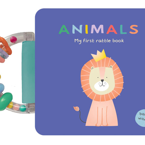 Baby's World - Rattle Handle Board Book - Animals