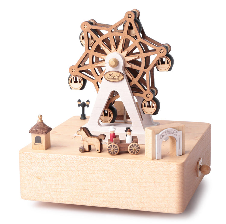 Wooderful Life Ferris Wheel Amusement Park City Wooden Music Box