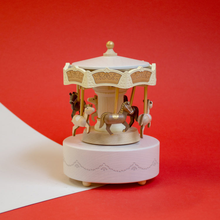 OzAnimart  Carousel - Double  Around Up and  Down Music Box