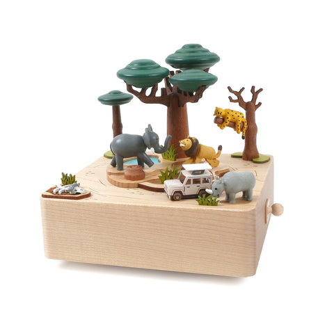 Wonderful life  African Safari - City  Wooden Music Box
