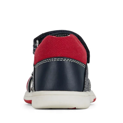 CLARKS KURT IN NAVY/RED (SIZE EU 20-31)