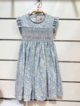 Meleze Hand Smocked Dress Short Sleeves Bluebell Whisper 6M-8Y