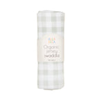 ALL4ELLA Organic jersey swaddle - Gingham Sage