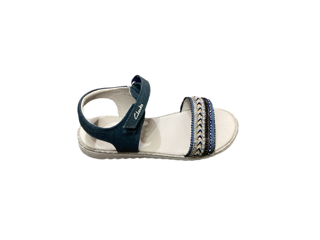 CLARKS YANA SANDAL E GIRLS - DENIM BLUE