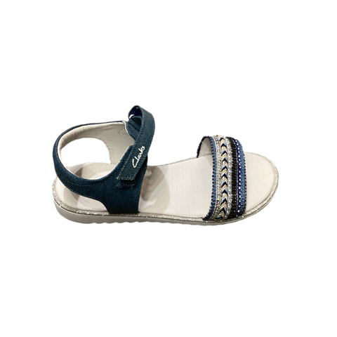 CLARKS YANA SANDAL E GIRLS - DENIM BLUE