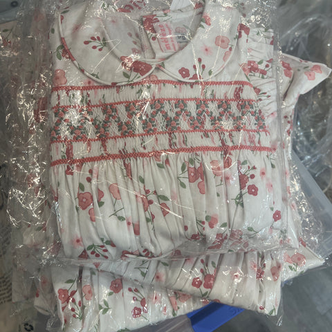 Meleze Hand Smocked Little Rosebud Dress