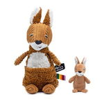 Les Ptipotos Allezou the Kangaroo, Mum & Baby - Brown Sugar