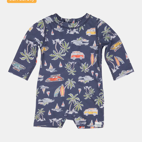 Toshi Swim Baby Onesie Long Sleeve Classic - Surf Twilight