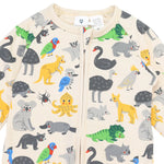 Korango Australian Animal Zip Onesie Beige