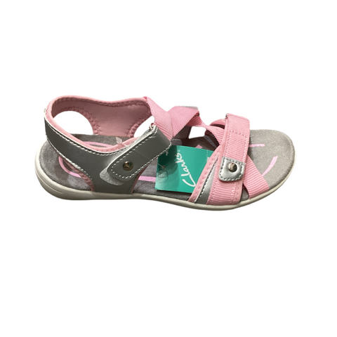 CLARKS NADIA SANDAL E GIRLS - SILVER/PINK