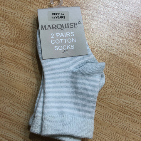 Marquise Blue and White Stripe Knitted Socks 2 Pack