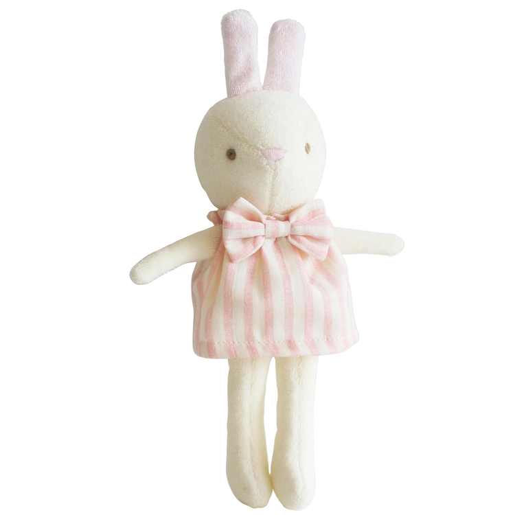 Alimrose Baby Betsy Bunny 25cm Pink Stripe