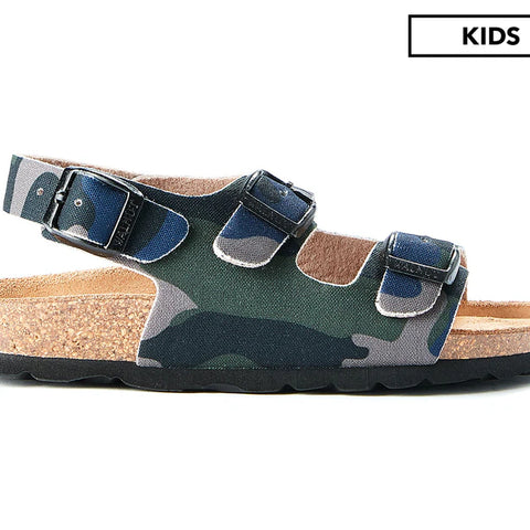 Walnut Boys' Congo Sandalia - Blue/Green Camo