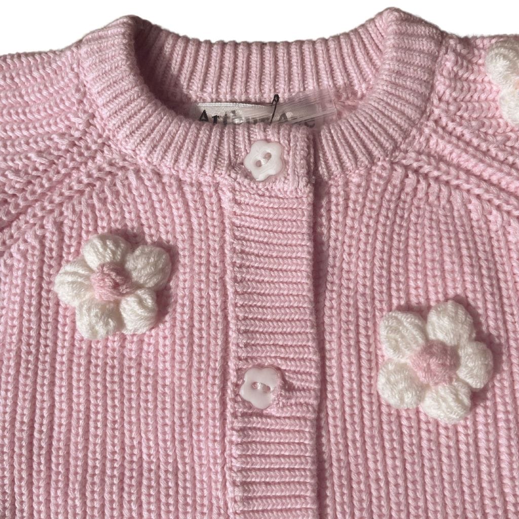 Arthur Ave Delicate Pink Flower Cardigan