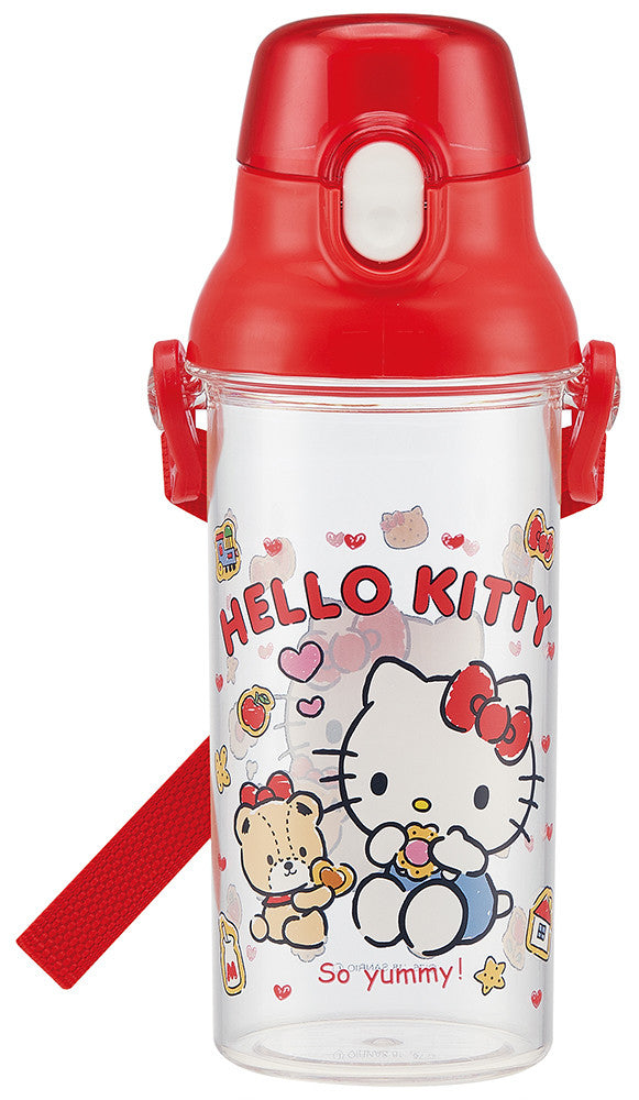 Skater  One-Touch Transparent Bottle 480ml Antibacterial- Hello Kitty Cookies