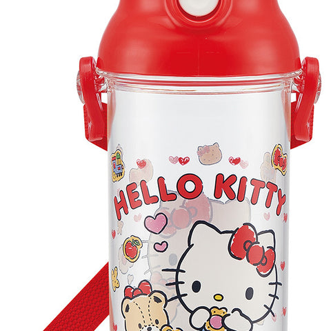 Skater  One-Touch Transparent Bottle 480ml Antibacterial- Hello Kitty Cookies