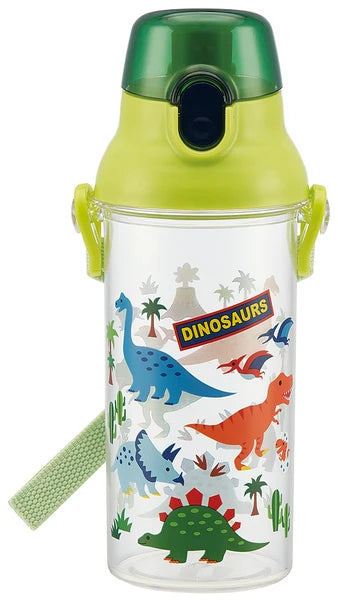 Skater  One-Touch Transparent Bottle 480ml Antibacterial- DINOSAURS