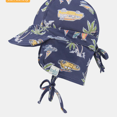 Toshi Swim Baby Flap Cap Classic/Surf Twilight