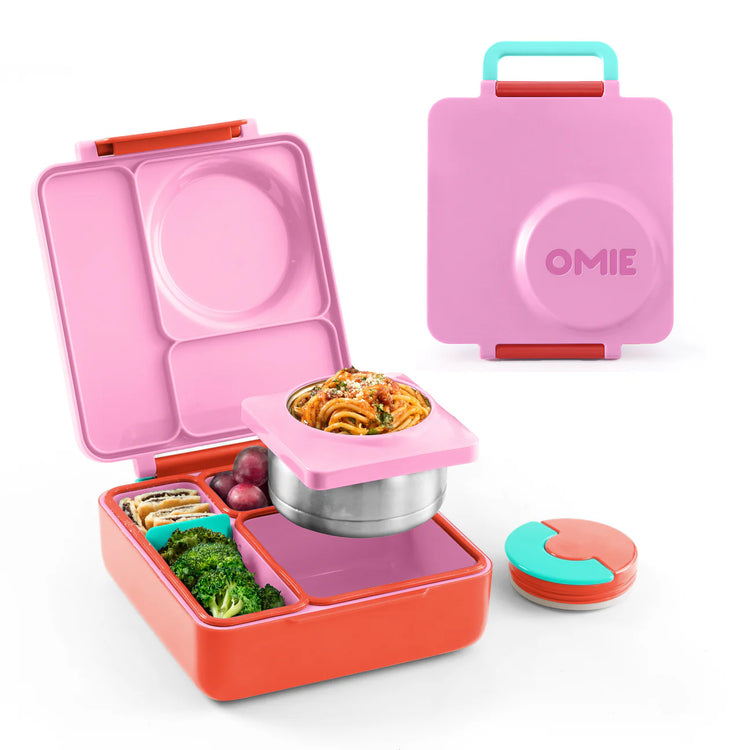 OmieBox Hot & Cold Bento Box - Pink Berry